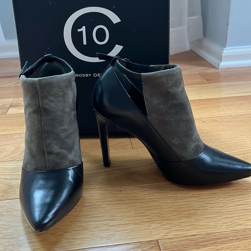 10 Crosby Derek Lam leather and suede bootie